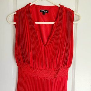 Gorgeous RED ZARA Pleated Dress
